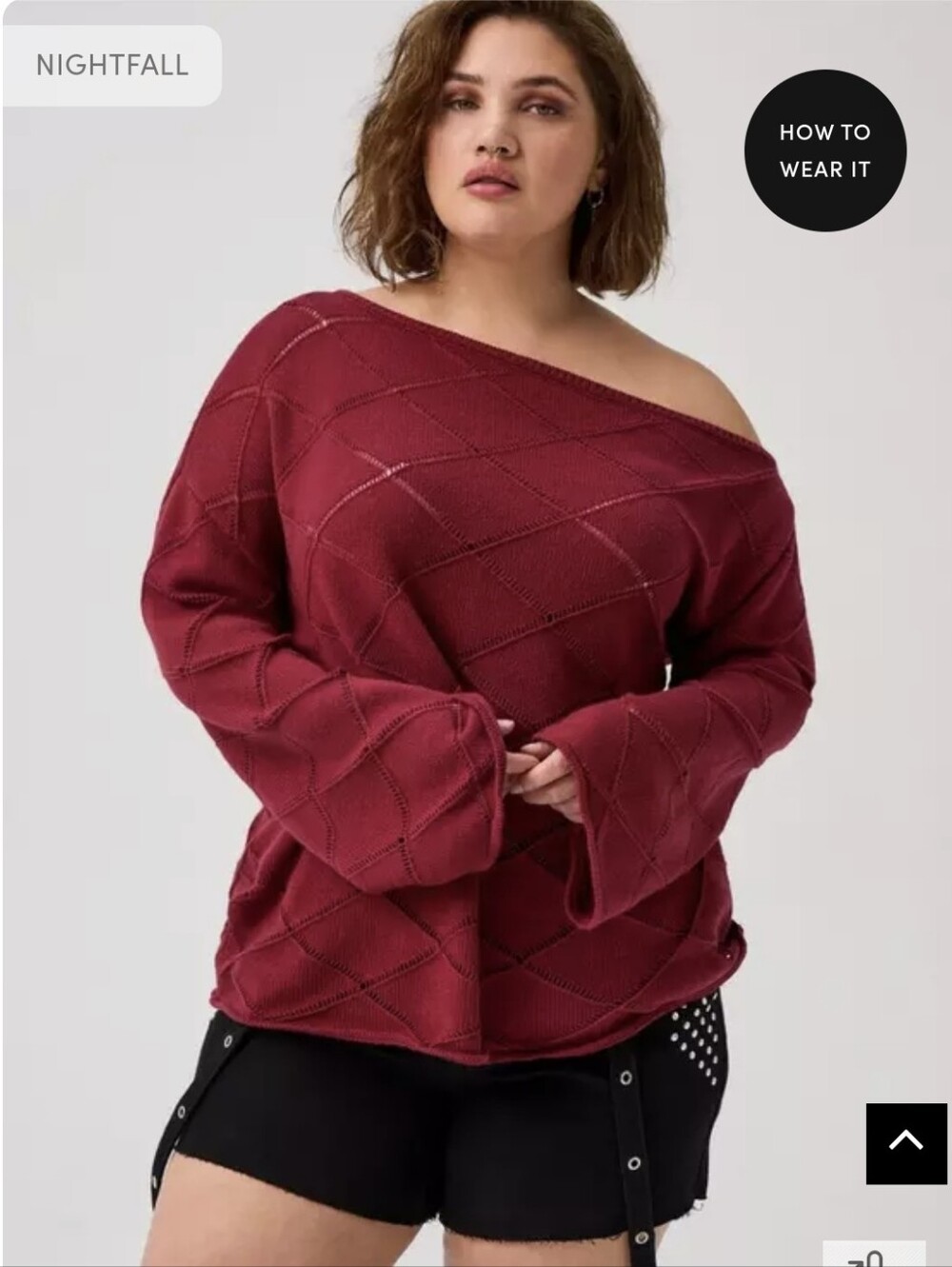 Torrid Nightfall Off-Shoulder Sweater